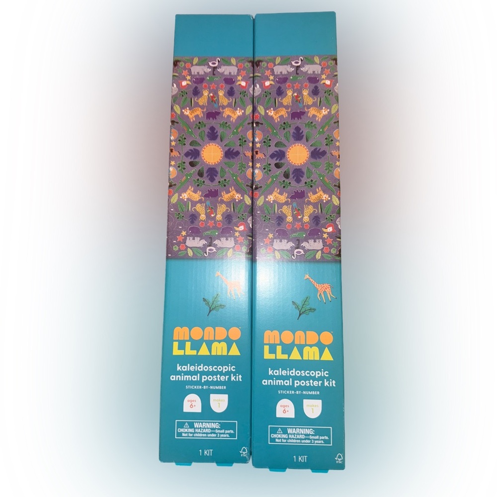 NEW - Mondo Llama Kaleidoscopic Animal Poster Kit - SET OF TWO 
FREE SHIPPING